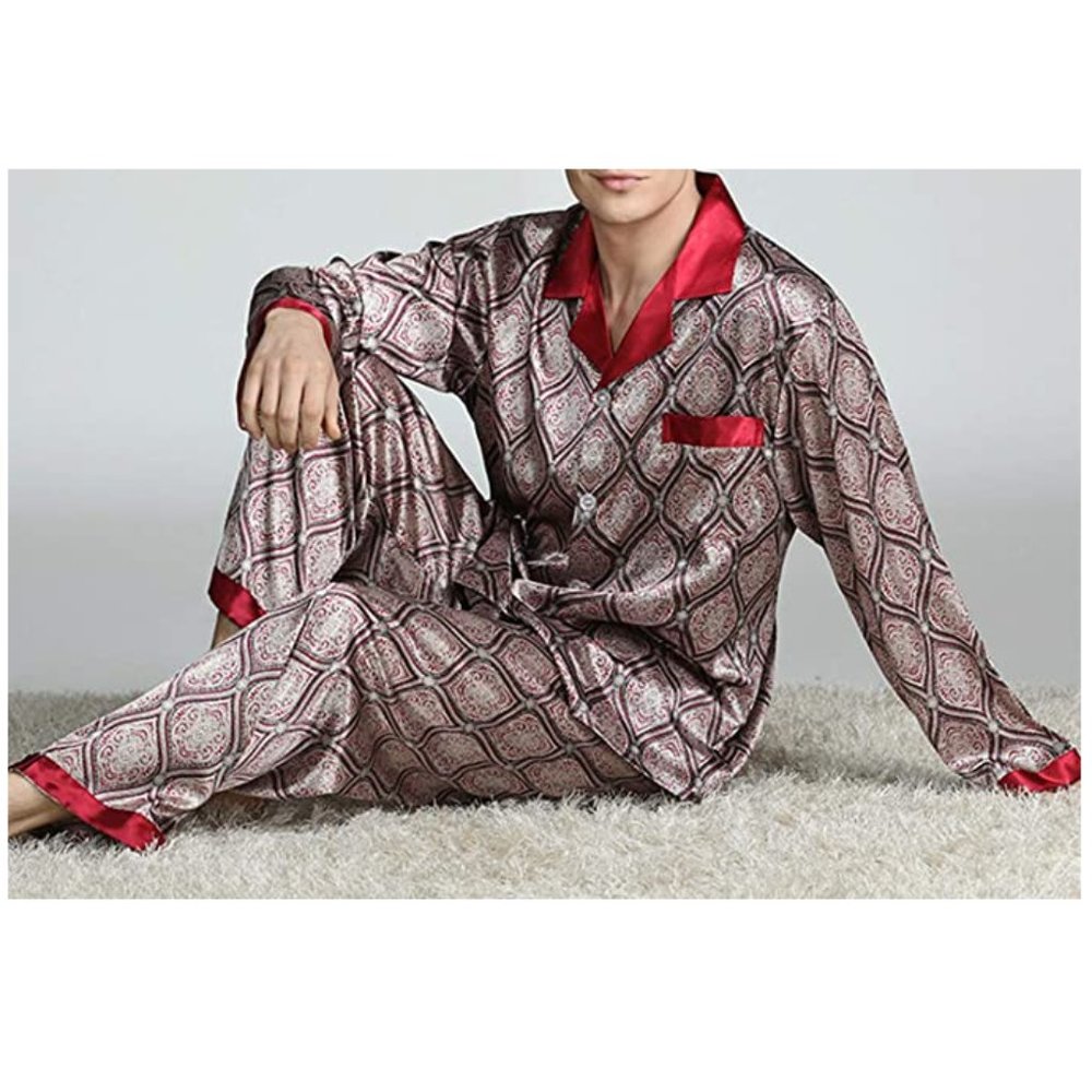 NEW Mens Silky Satin Sleepware